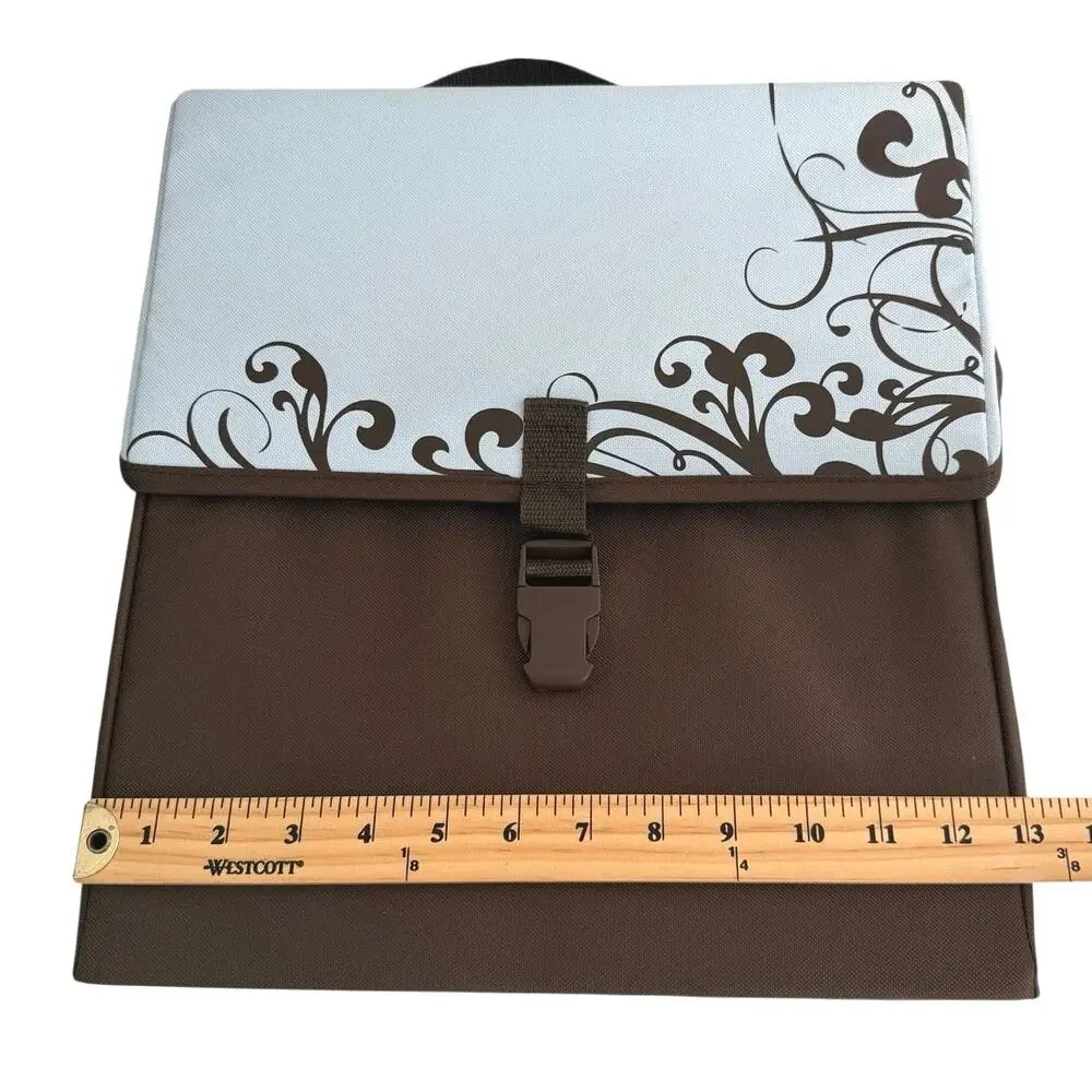 Creative memories power palette case scrapbooking tote blue brown